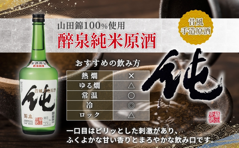 日本酒 純&最愛 2本セット 醉泉 純米原酒 純 720ml 特別純米酒 最愛 720ml 各1本入り山田酒造 山田錦 上品 華やかな 香り まろやか 芳醇 深み 清酒 お酒 低温発酵 愛知県 蟹江町