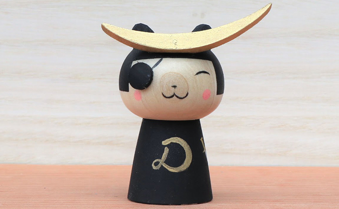 【うらにわあとりえ】まさむにゃんこけし 1体 ねこ 猫 ネコ 有名武将 伊達政宗 モチーフ シンボリック オリジナル 工芸品 新感覚 アート 手作り 観光物産品 インテリア 町のおすすめ返礼品 