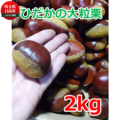 ひだかの大粒栗 2kg 秋の味覚 マロン 埼玉県産 日高市産 生栗 栗