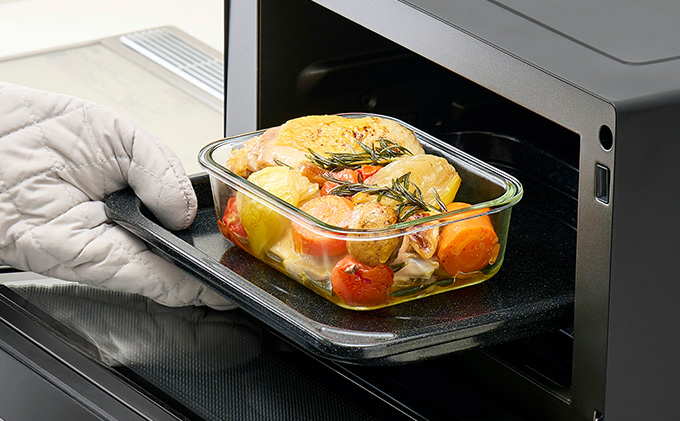 耐熱ガラス容器 12点セット クリアブラック/グレー TGS-12S アイリスオーヤマ 日用品 電子レンジ オーブン 作り置き 保存 スイーツ お皿 色移り 匂い移り クリア容器 ラク 食洗機 省スペース 収納 蓋 