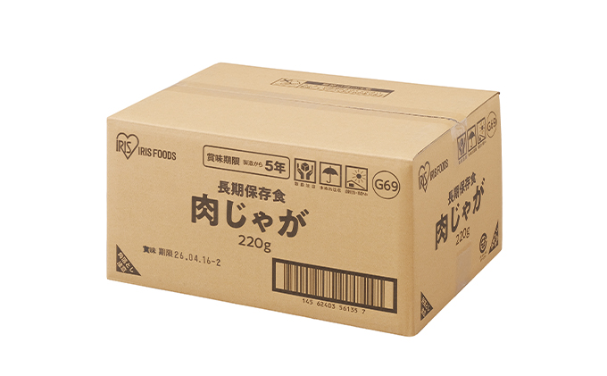【防災】災対食パウチ肉じゃが 220g×6袋 アイリスオーヤマ 惣菜 加工食品 レトルト じゃが芋 甘み おふくろの味 非常時 備蓄 食事 常温 長期保存 災害時 