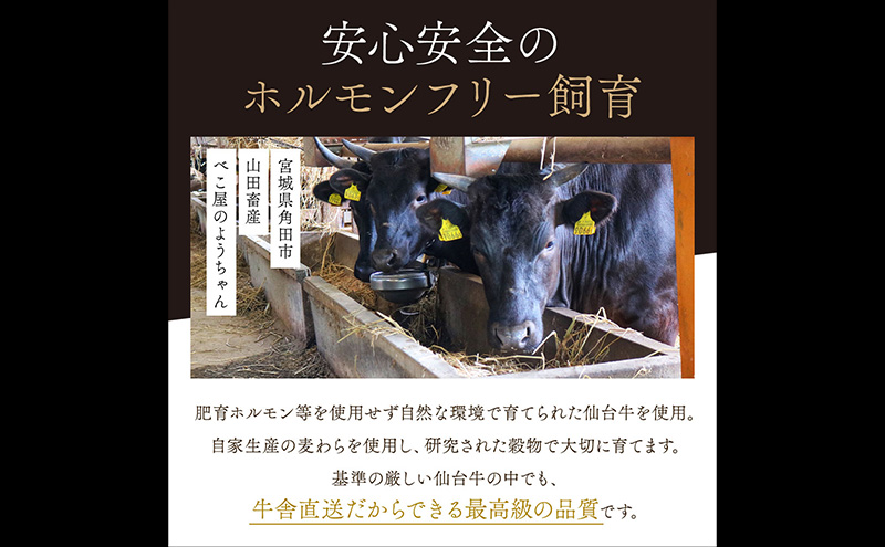 仙台牛×大麦牛 手ごねハンバーグ 150g×4（計600g） 冷凍 ギフト 和牛ハンバーグ 牛肉ハンバーグ 和牛 冷凍ハンバーグ 冷凍食品 岩沼市 お肉 加工品 惣菜 脂 甘み 肉質 赤身 黄金比率 ソース 急速冷凍 美味しい 