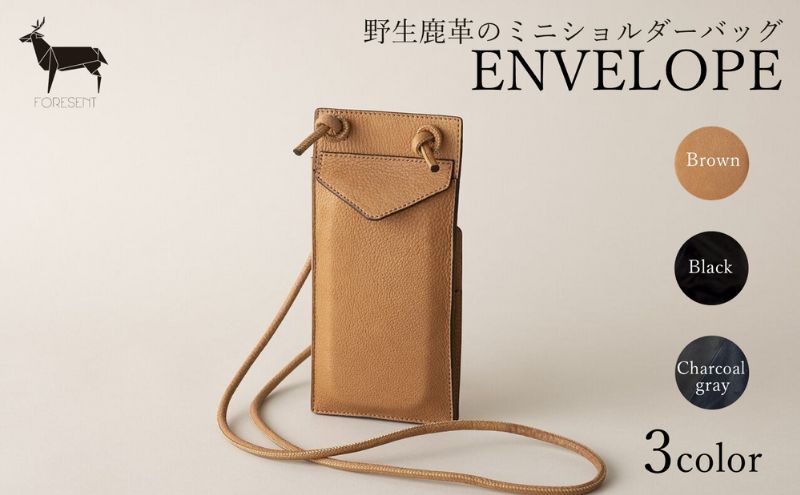 ENVELOPE（野生鹿革のスマートフォン　ミニショルダーバッグ） ファッション かばん トートバッグ 手提げ 着物 帯 