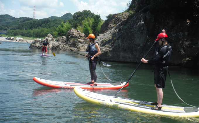 長良川リバーペアSUP体験半日コース 体験チケット 参加チケット アウトドア 川遊び 大人 自然 透明度 水 きれい リフレッシュ 非日常 ストレス解消 アクティブ スポーツ 2人 