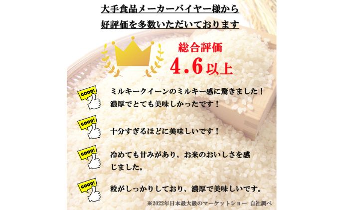 M&amp;CママR4年ミルキークイーン白米9ｋｇ×3個小分け版！ R4年ミルキークイーン白米9kg