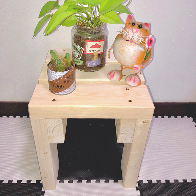 工作・自由研究に！木工 スツール 組立品 [ イス 踏み台 ナチュラル DIY ] インテリア 雑貨 日用品 小物 自由工作 丈夫 プランタースタンド ぬくもり 家具 