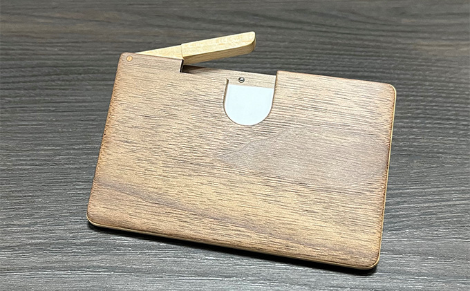 木 の 名刺入れ （ウォールナット/ビーチ） bolly木工房 木材 ビジネスシーン 工芸品 雑貨 日用品 