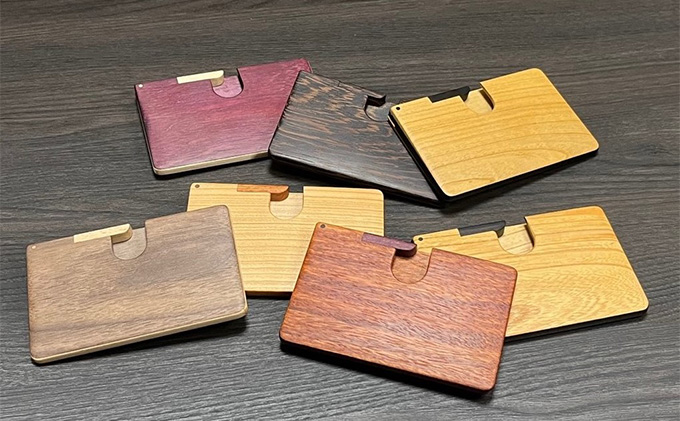 木 の 名刺入れ （ウエンジ/ウエンジ） bolly木工房 木材 ビジネスシーン 工芸品 雑貨 日用品 