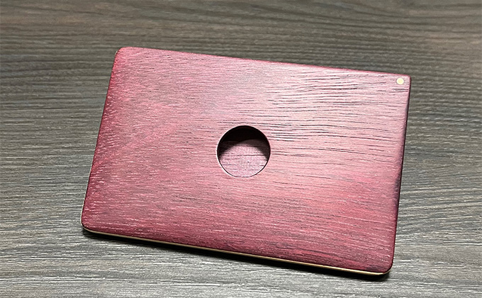 木 の 名刺入れ （パープルハート/ビーチ） bolly木工房 木材 ビジネスシーン 工芸品 雑貨 日用品 