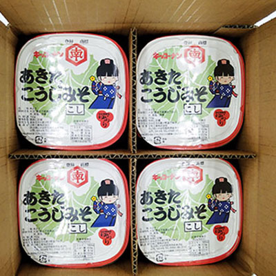 こし味噌 キッコーナン 「あきたこうじ味噌」3kg （750g×4） 【 みそ 味噌 小分け カップ 麹味噌 調味料 大豆 味噌汁セット秋田県 にかほ 】
