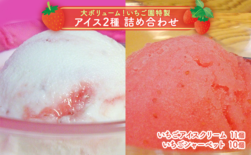 浜いちごのアイスクリーム・シャーベットたっぷり詰合せ スイーツ いちご畑 セット 
