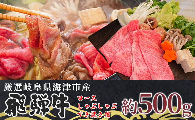 【岐阜県海津市】【飛騨牛】海津市産ロースしゃぶしゃぶすき焼き用スライス 【配達不可:離島】 お肉 牛肉 国産 岐阜県産 ブランド牛 柔らかい サシ 霜降り とろける 甘い脂 旨味 肉じゃが 炒め物