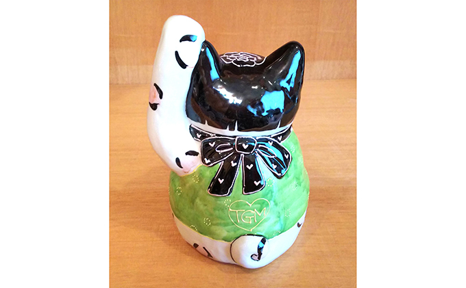 九谷LOVE招き猫「ゆっきー姫　7号」左手あげ 民芸品 工芸品 