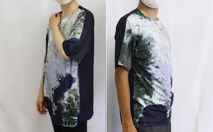 ふるさと納税 服 埼玉県 鳩山町 オリジナル衛星Tシャツ・エコバッグ・は〜とんぬいぐるみのセット Sサイズ オリジナル衛星Tシャツ　Sサイズ オリジナル衛星Tシャツ・エコバッグ・は～とんぬいぐるみの