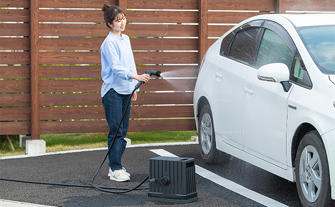 フルカバーホースリールEX 15M FHEXNー15 ダークグレー/ブラック アイリスオーヤマ 雑貨 庭 園芸 洗車 水やり 紫外線 劣化しにくい 傷みにくい 頑丈 水量調整 6つ 噴射パターン アクアガン ワンタッチコネクタ 