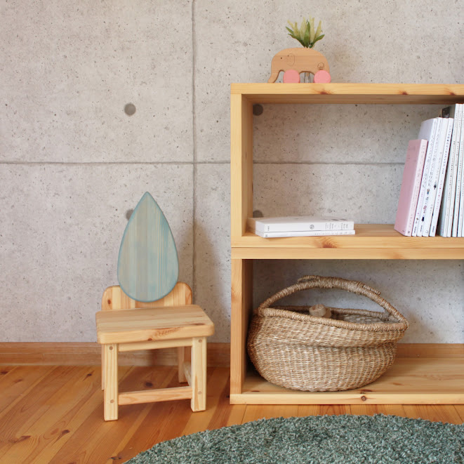 こども椅子　しずく（color：ソーダー）
※着日指定不可