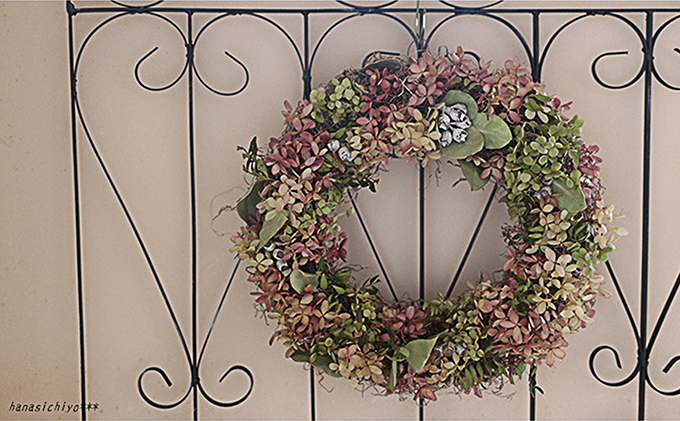 2.ミナヅキリース あじさいミナヅキのリース インテリア | 北海道上富良野町【直営