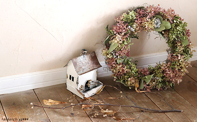 3.ミナヅキリース あじさいミナヅキのリース インテリア | 北海道上富良野町【直営