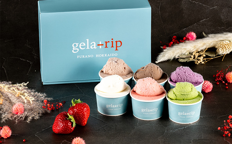 gelatrip's selection ジェラート6個 BOX 北海道 上富良野町