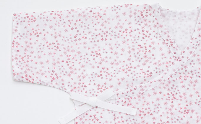 PGガーゼ　ベビー肌着セット 70cm　小花 ベビー用品 ピンク 花柄 女の子 赤ちゃん 短肌着 コンビ肌着 裏始末 サイズ調整 股下ホック 肌に優しい 