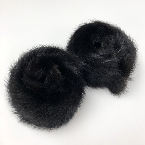 【毛皮の宝石 】上質ミンク編込み アームウォーマー  茶全長30cm/毛皮ファー 毛皮の宝石 】上質ミンク編込み アームウォーマー 黒 全長30cm