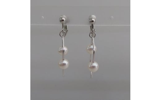 20-28伊勢志摩あこや本真珠イヤリング・レクタングルR