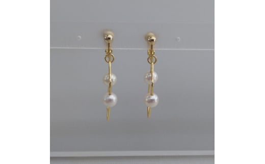 20-29伊勢志摩あこや本真珠イヤリング・レクタングルG