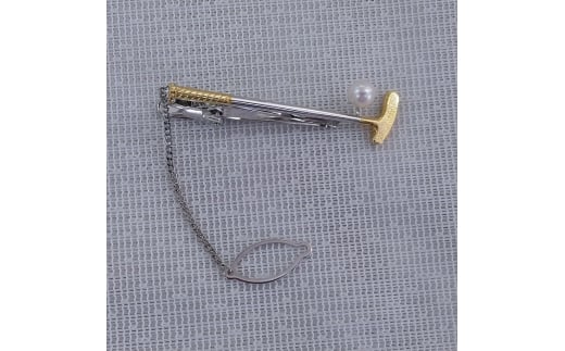 25-18伊勢志摩あこや本真珠ネクタイピンゴルフクラブ(パター)