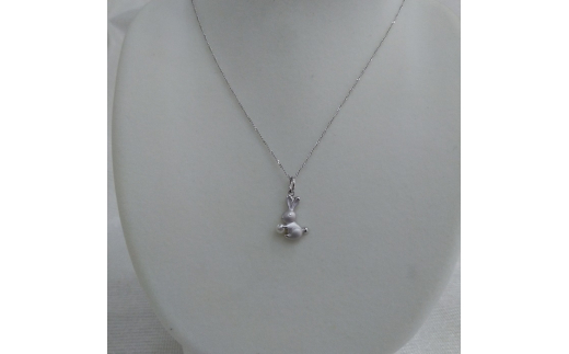20-12伊勢志摩あこや本真珠ペンダント(ミニウサギ)SV製
