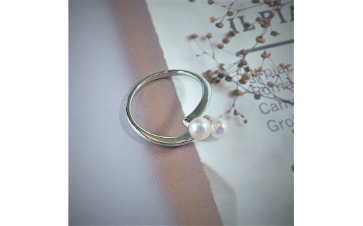 80-09伊勢志摩あこや本真珠リング・ベビーツイン
