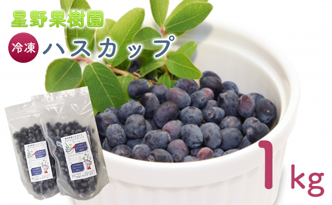 星野果樹園 冷凍 ハスカップ 約1kg (果物 フルーツ 贈り物 ギフト 甘い