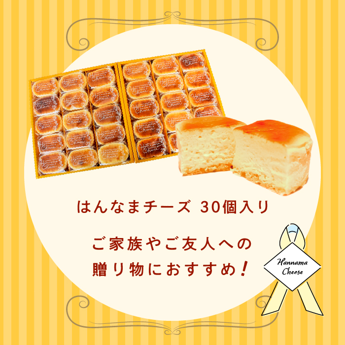 茨城県行方市のふるさと納税 H-19-1 はんなまチーズ（30個入り）