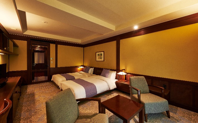 葛城 北の丸ペア宿泊券 1泊2食 饗コース＆ドリンクフリー＆お土産つき【静岡クラウンメロン富士級 1個】メロン 人気 厳選 グルメ 家族 夫婦 静岡 旅行 袋井市 日本建築 四季 癒し 料理個室 料理 おもてなし 泊り 