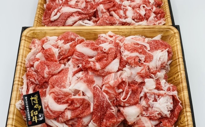 定期便 3ヶ月 牛肉 A4～A5 博多和牛 切り落とし 1000g 500g×2p 肩ロース 赤身 バラ カルビ 小分け 大好評につき継続！3回 配送不可：離島 