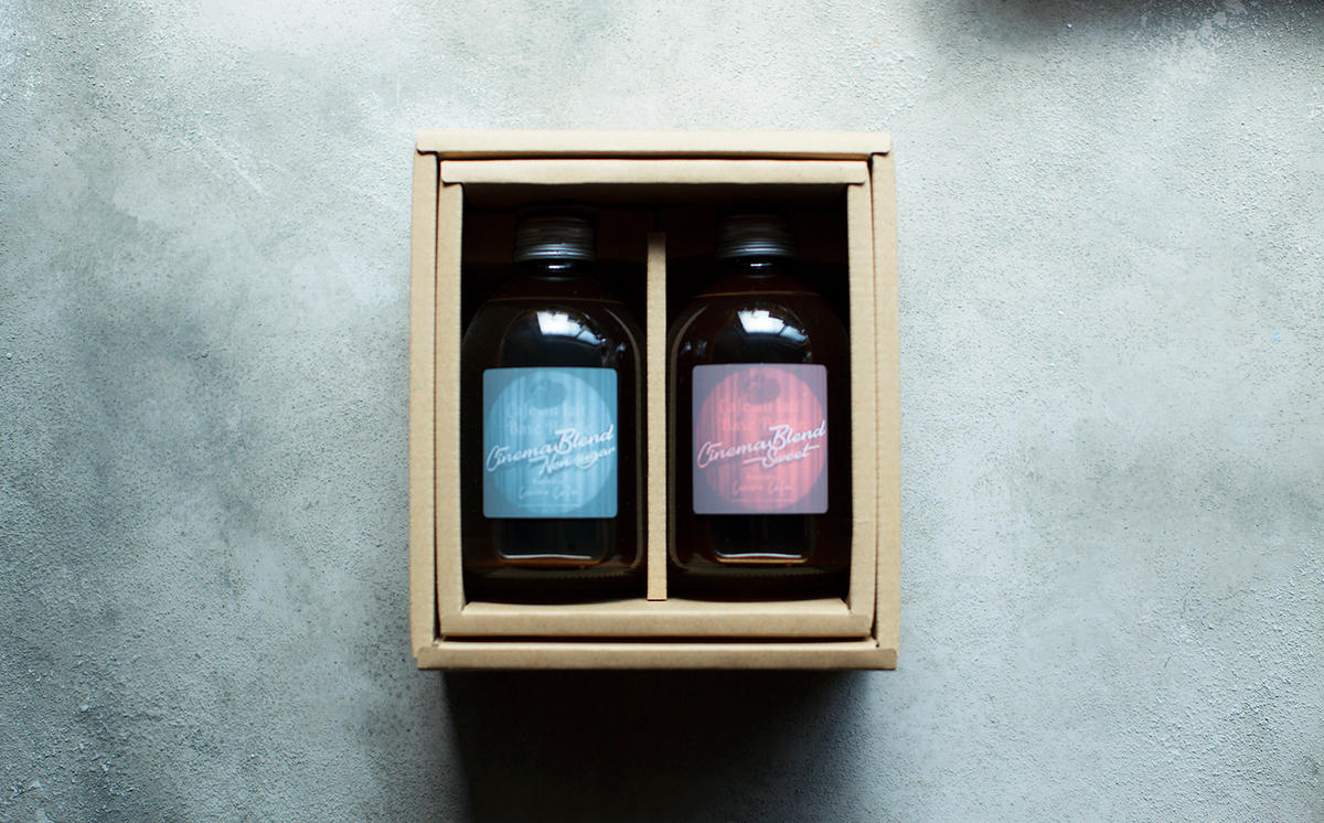 【CINEMA COFFEE】ラテベース２本セット (無糖×1 加糖×1）