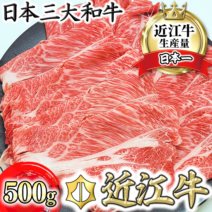 【総本家　肉のあさの】近江牛肩ロースすき焼き用 500ｇ(250ｇ×2)【AE16W】