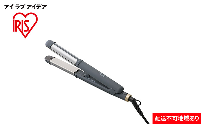 ストレートアイロン HIR-MS201-H ダークグレー アイリスオーヤマ 2way ストレート カール ミコラ MiCOLA コテ 両面プレート 雑貨 日用品 電化製品 摩擦を軽減 スタイリング 4カラー コンパクト 軽量 海外対応可能 
