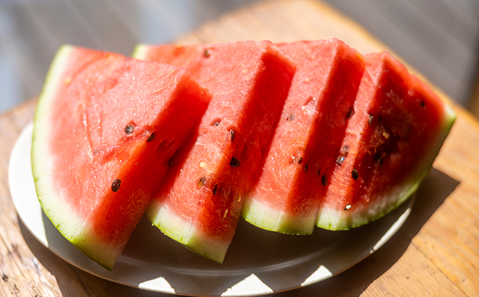先行予約【食べ比べ】 富良野産 大玉 スイカ L 各1玉(夏大地・マイティ21) 北海道 ふらの すいか 西瓜 夏 フルーツ ふらの 甘い 糖度 大きい 大だま セット 別送  (畠山農園）
