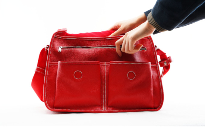 牛革 メッセンジャーバック大(赤)