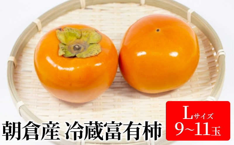 【福岡県朝倉市】柿 冷蔵 富有柿 Lサイズ  9〜11玉入り かき カキ 果物 くだもの フルーツ 配送不可 離島
