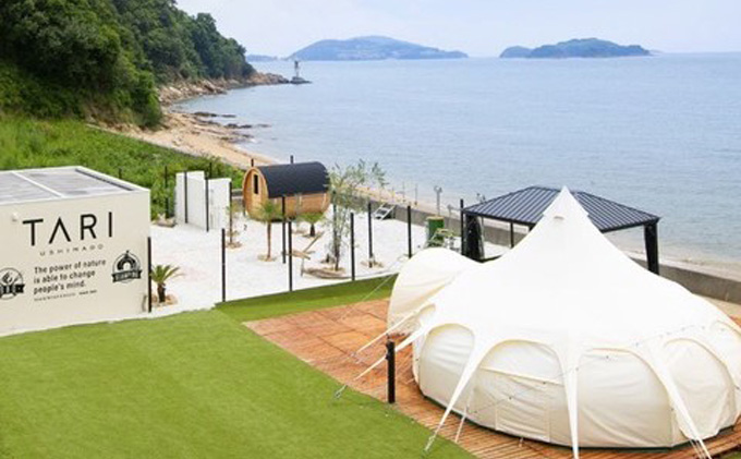 牛窓TARI 利用券 10000円 相当分（10000円券×1枚） チケット グランピング施設 日帰り サウナ シークレットビーチ付き 