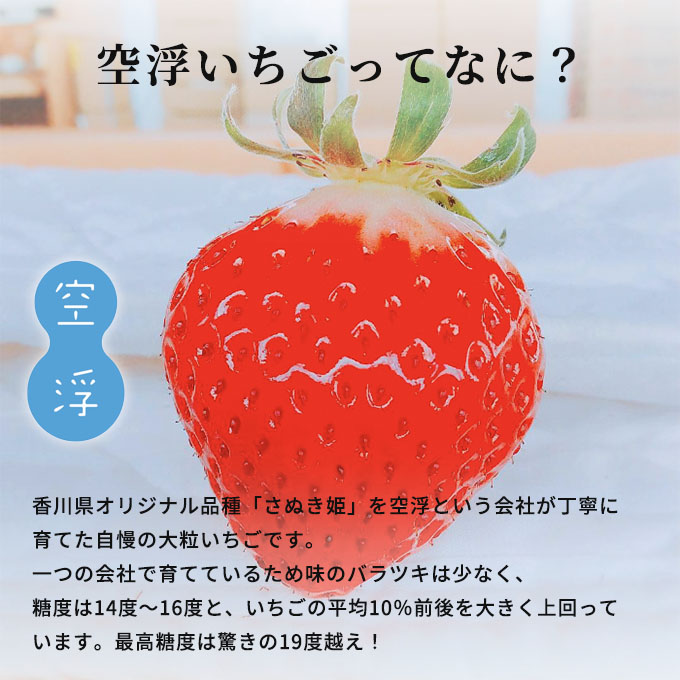 空浮いちご 4パック「北海道・沖縄・離島へのお届け不可」 果物 フルーツ 香川県産 ハウス育ち デザート おやつ 食後 お菓子作り ケーキ作り 