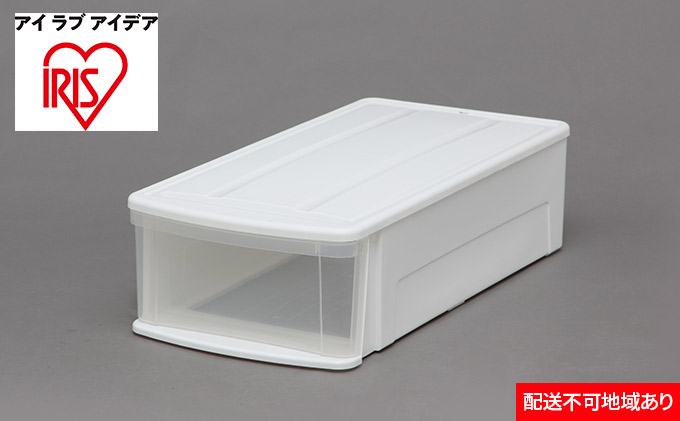 チェスト4個セット L ホワイト／クリア 収納 インテリア 衣替え シンプル アイリスオーヤマ 