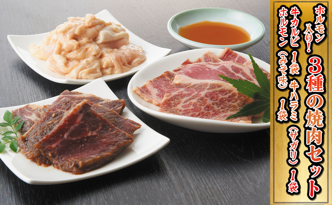 【北海道赤平市】人気の特製ホルモン入り3種の焼肉セット お肉 牛肉 バーベキュー 牛肉/ホルモン