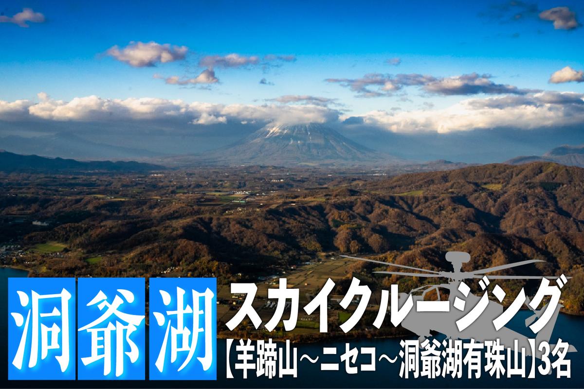 2026洞爺湖スカイクルージング約50分【羊蹄山～ニセコ～洞爺湖有珠山】3名様まで 体験チケット ヘリコプター 空中散歩 自然 満喫 遊覧飛行 思い出 景色 