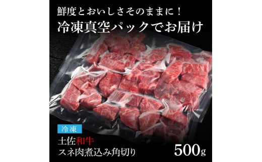 TKA216　天下味 エイジング工法 熟成肉 土佐和牛 特選スネ肉 煮込み角切り 500g エイジングビーフ スネ肉 国産 肉 牛肉 和牛 カレー シチュー 人気 老舗焼肉店 冷凍 新鮮 真空パック 高級 お祝い 高知 高知県 芸西村 故郷納税 10000円 返礼品 贈り物 贈答 ギフト