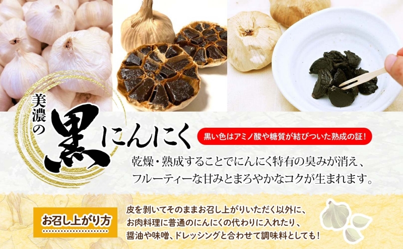 うだつの町 美濃の黒にんにく にんにく ニンニク 加工食品 熟成 甘い フルーティー まろやか うまみ 乾燥 凝縮 国産 送料無料 岐阜県 美濃市