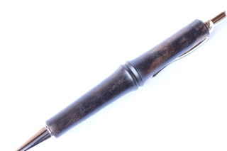 【吉羽ろくろや】ろくろ細工 黒柿ボールペン※クレジット決済限定※ 民芸品 工芸品 雑貨 