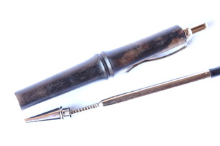 【吉羽ろくろや】ろくろ細工 黒柿ボールペン※クレジット決済限定※ 民芸品 工芸品 雑貨 