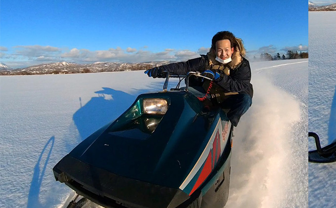 スノーモービル体験 ロングコース（約20分）2名様 体験チケット ペア